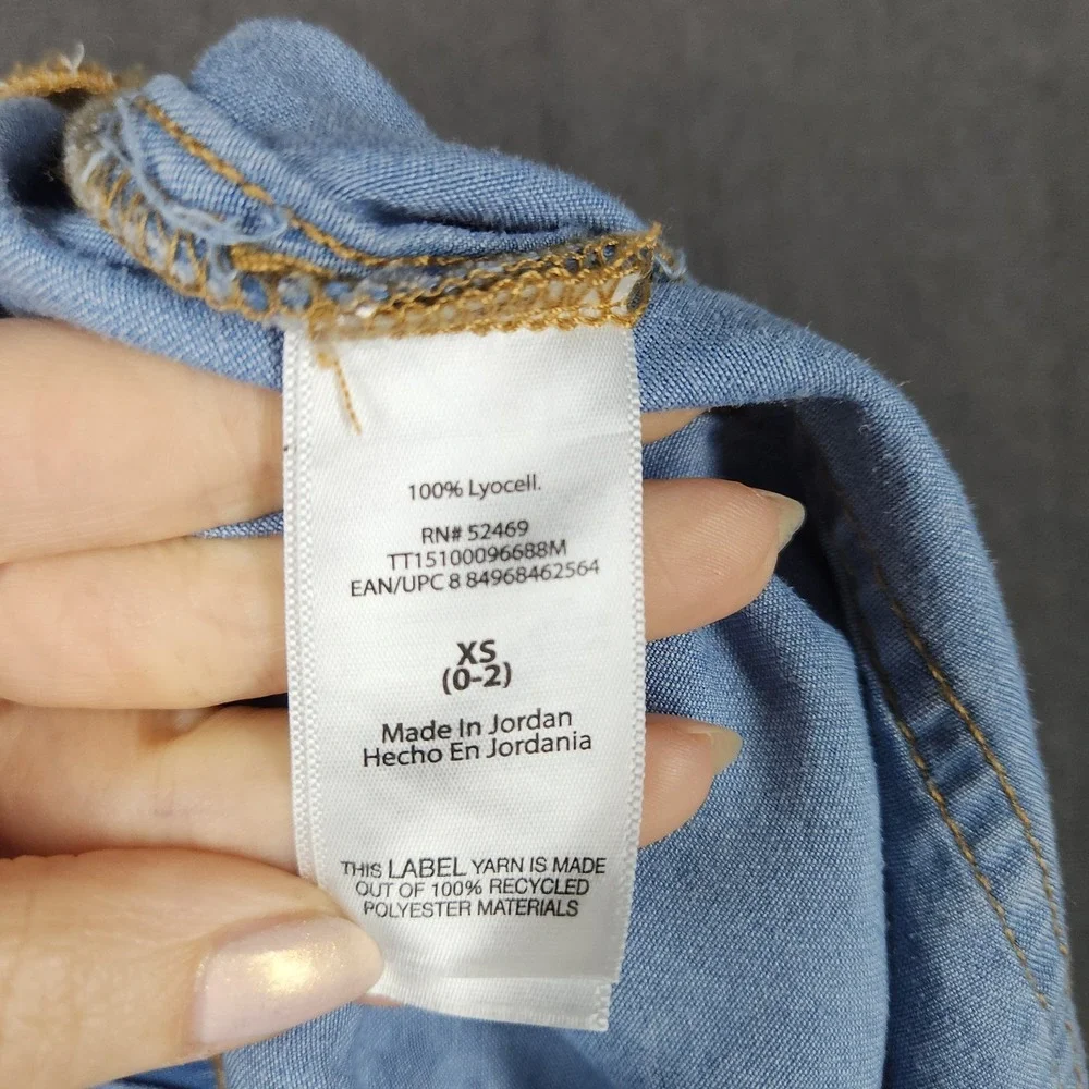 Time & Tru Shorts Womens Size XS Pull On High Rise Tencel Light Blue NWT - Picture 9 of 10